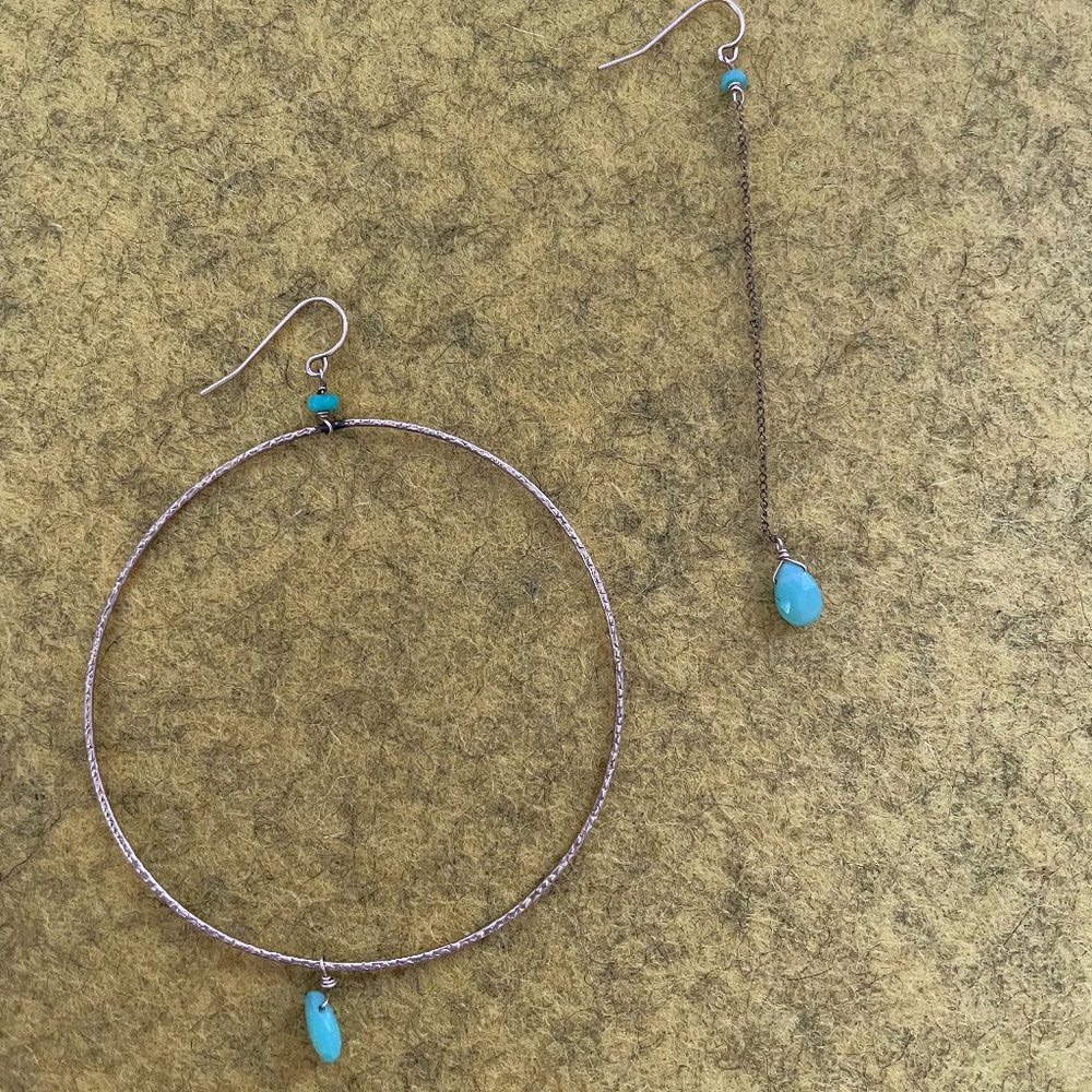 RueBelle Maui, Paris / Chrysoprase Super Hoops / Fine Jewelry